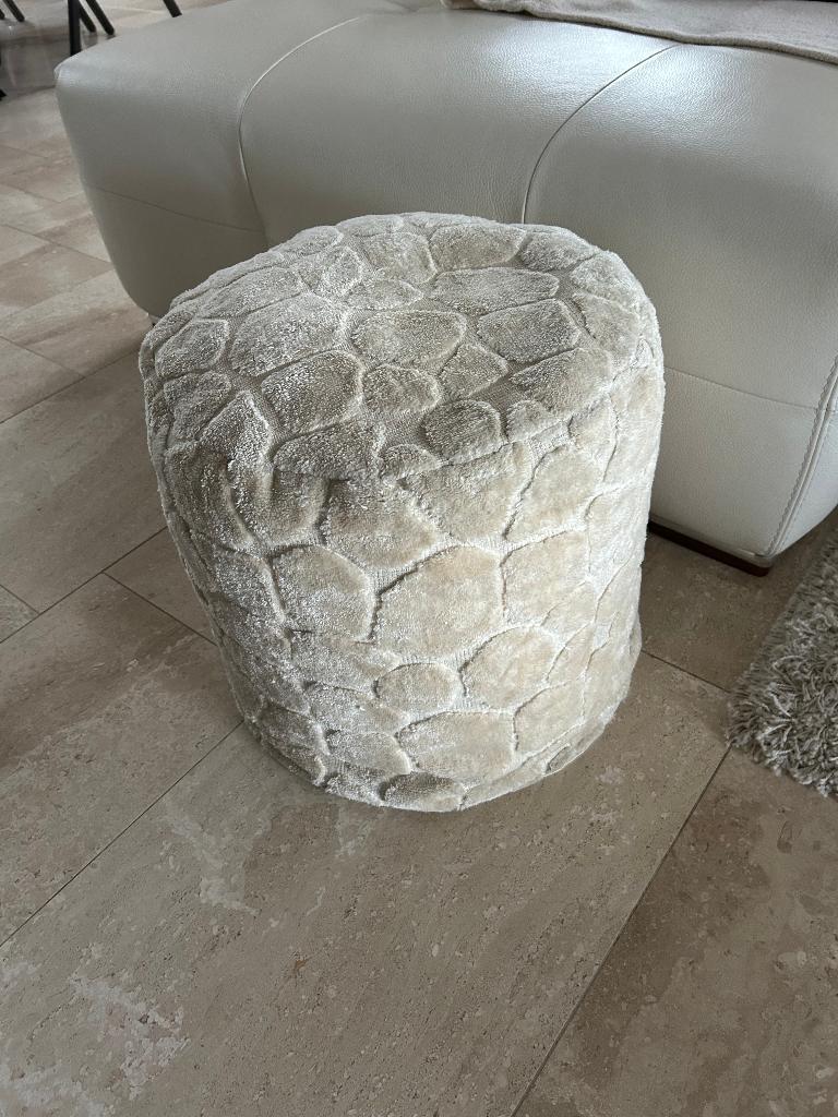 poef stof J-Line, Ophalen, Minder dan 50 cm, Rond, Minder dan 50 cm
