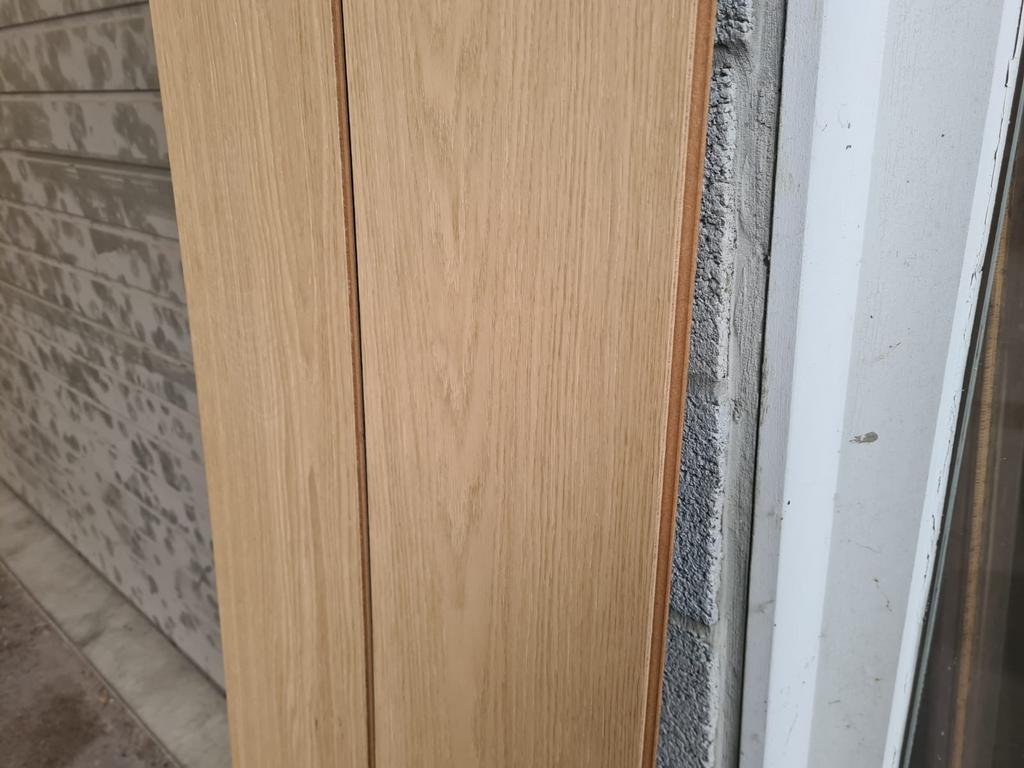 Parket XL plank 27cm eik natuurvernis, Ophalen, Minder dan 25 mm, Eiken, Nieuw