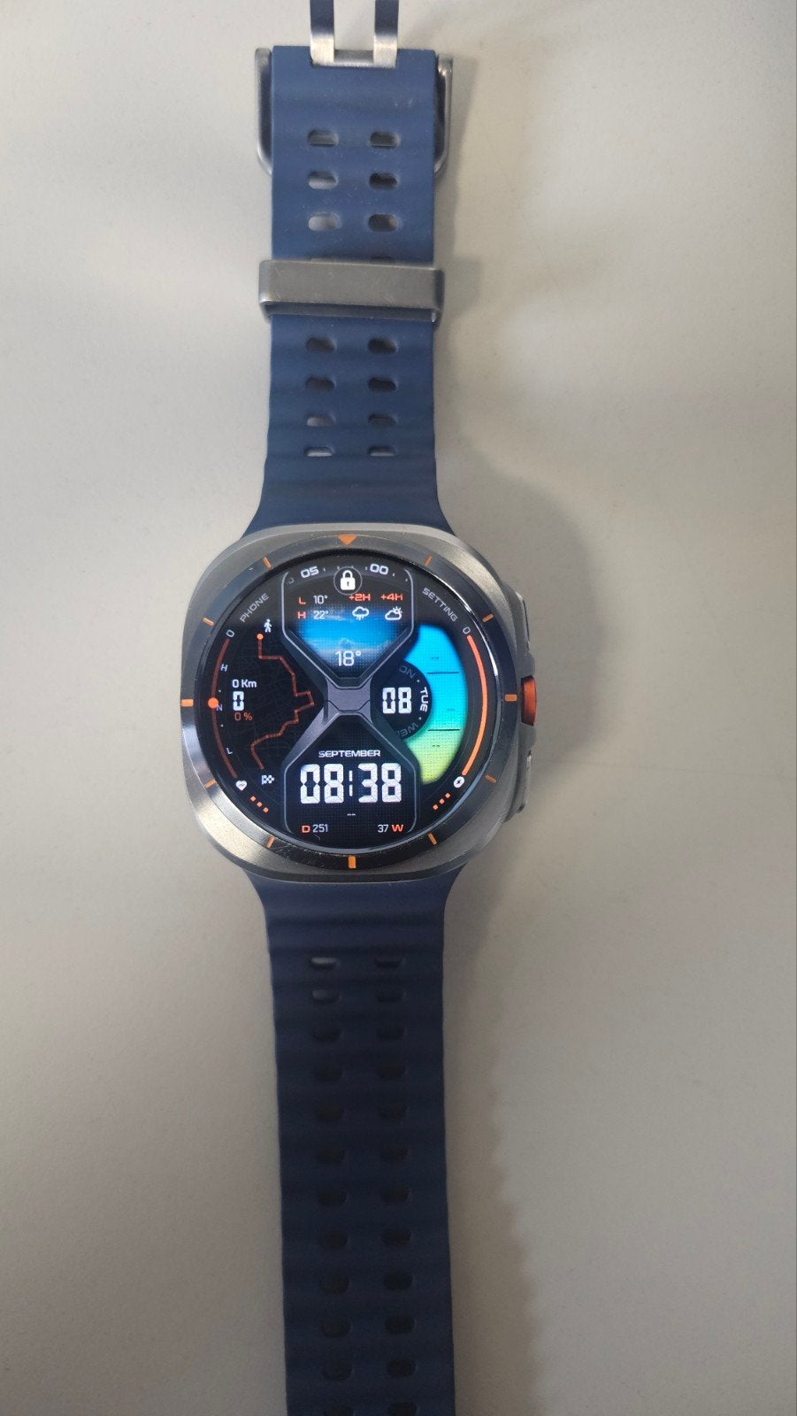 samsung ultra watch 2025 (aug 2025), Blauw, Samsung galaxy watch ultra, Ophalen of Verzenden, Zo goed als nieuw