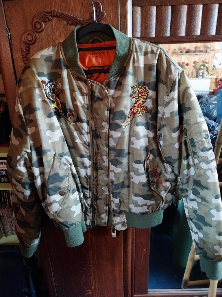 Ed Hardy bomber jacket, Enlèvement ou Envoi, Taille 52/54 (L)