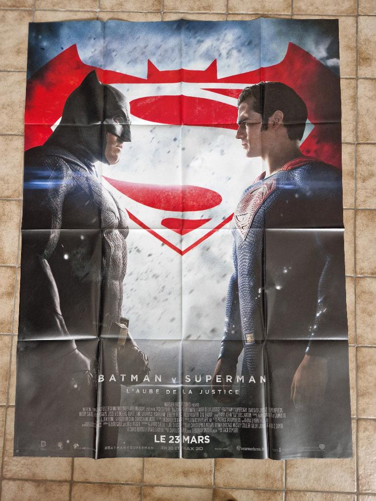 filmaffiche Batman Vs Superman XL 2016 filmposter, Collections, Posters & Affiches, Comme neuf, Cinéma et TV, Affiche ou Poster pour porte ou plus grand