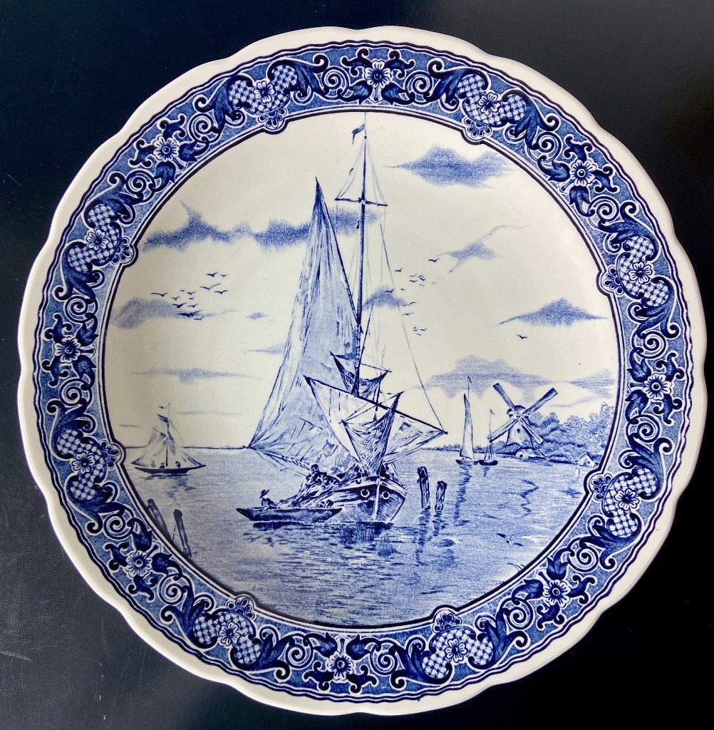 Delfts Blauw wandbord | Royal Boch België Ø 31 cm | 1965/70, Ophalen of Verzenden
