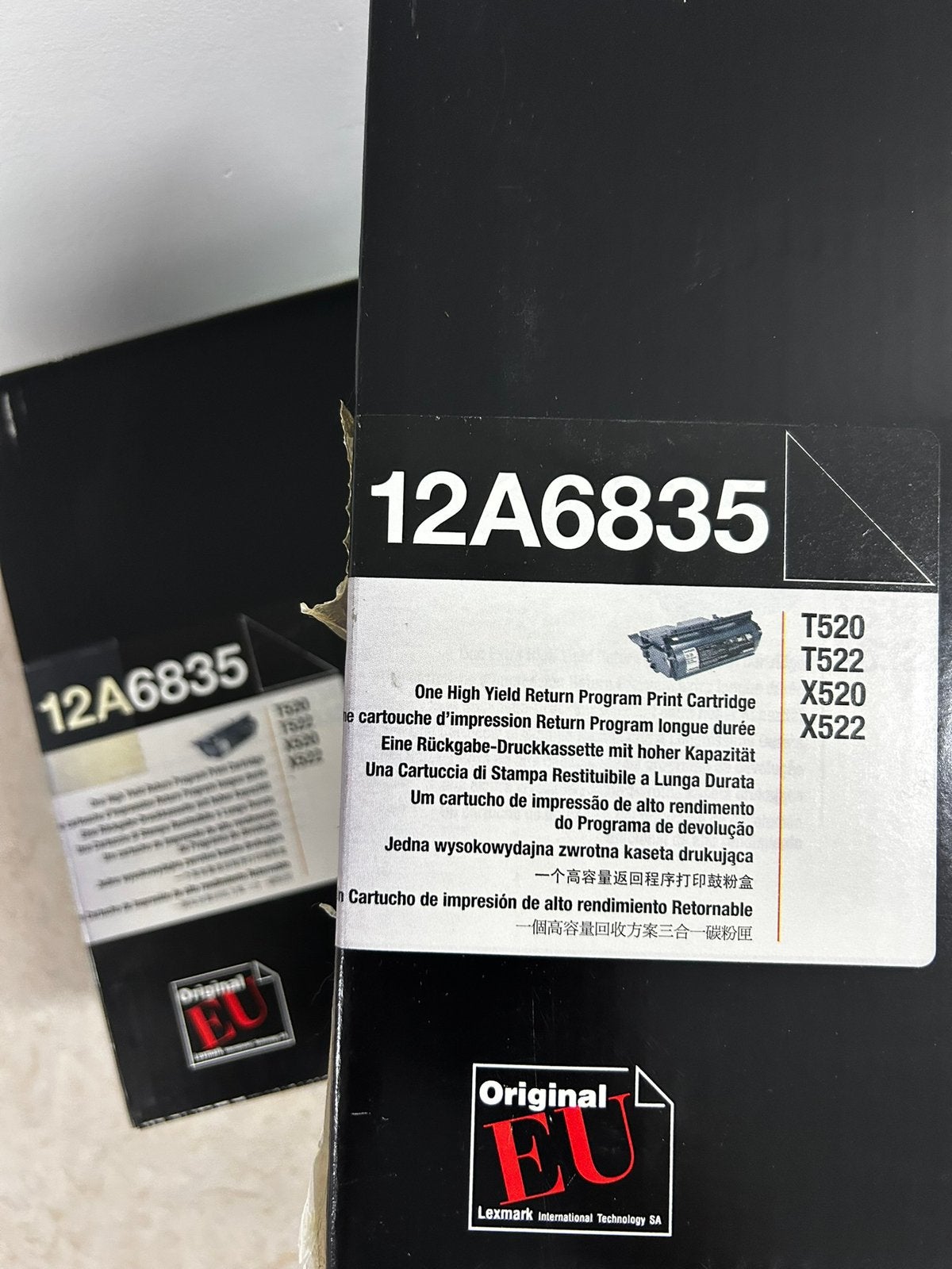 Lot 2 toners Lexmark 12A6835 neufs - T520 T522 X520 X522, Enlèvement ou Envoi, Neuf, Toner