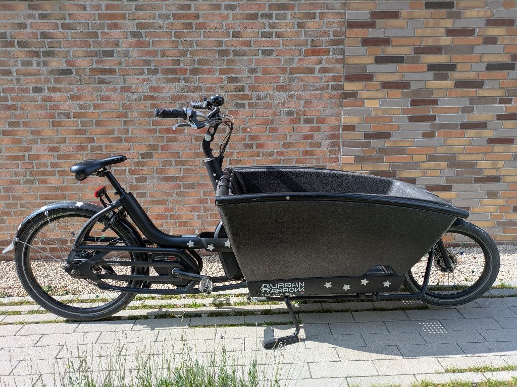 elektrische bakfiets Urban Arrow Family zwart, Gebruikt, 2 kinderen, Elektrisch, Trommelrem