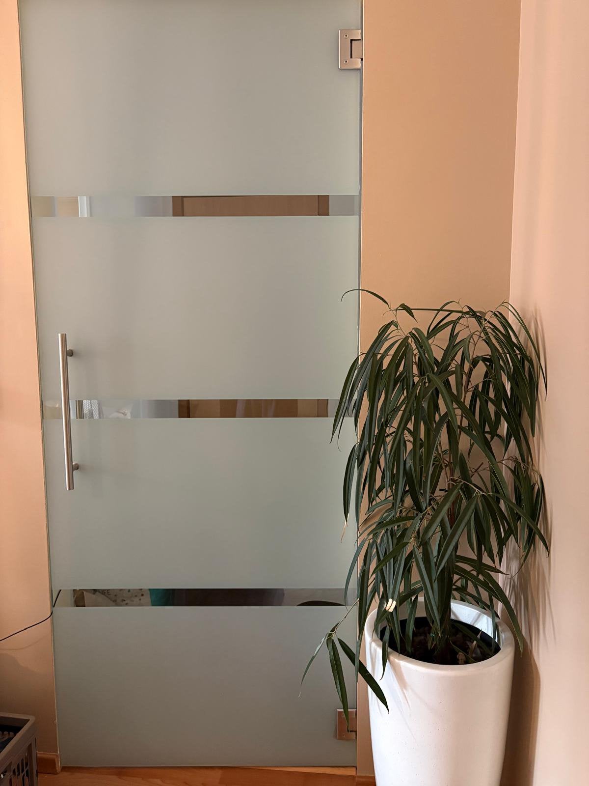 Porte intérieure en verre trempé dépoli – 84x200 (2pieces), Bricolage & Construction, 75 à 150 cm, Comme neuf, Enlèvement, Vitre comprise