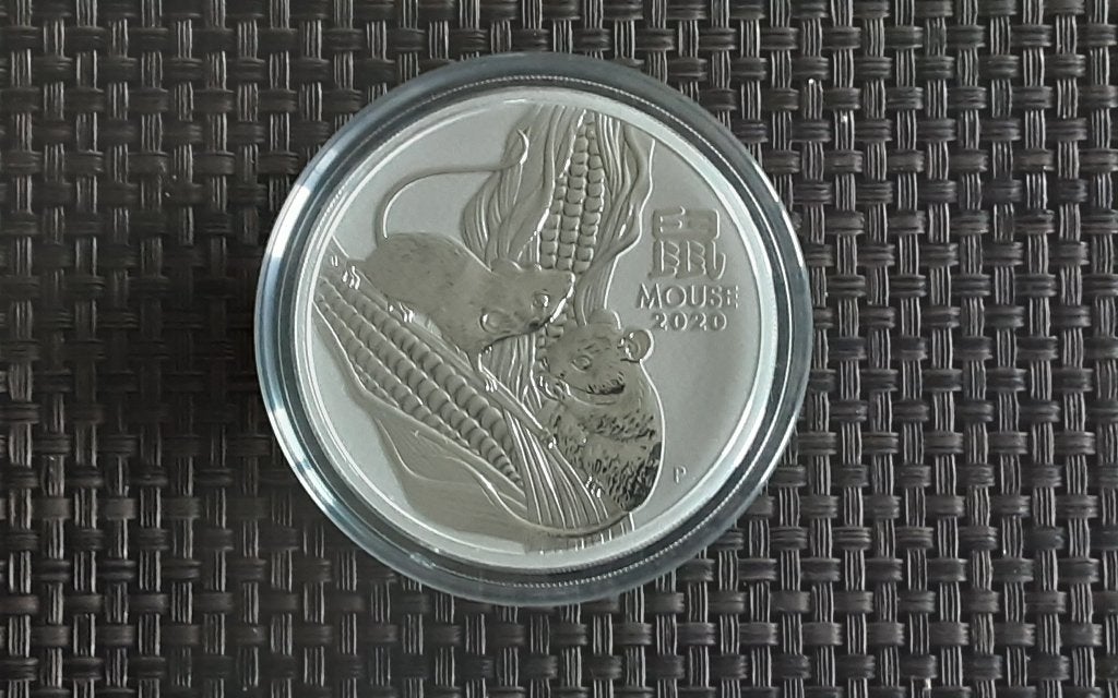 Zilveren LUNAR III munt 2020 (5 oz), Ophalen of Verzenden, Zilver