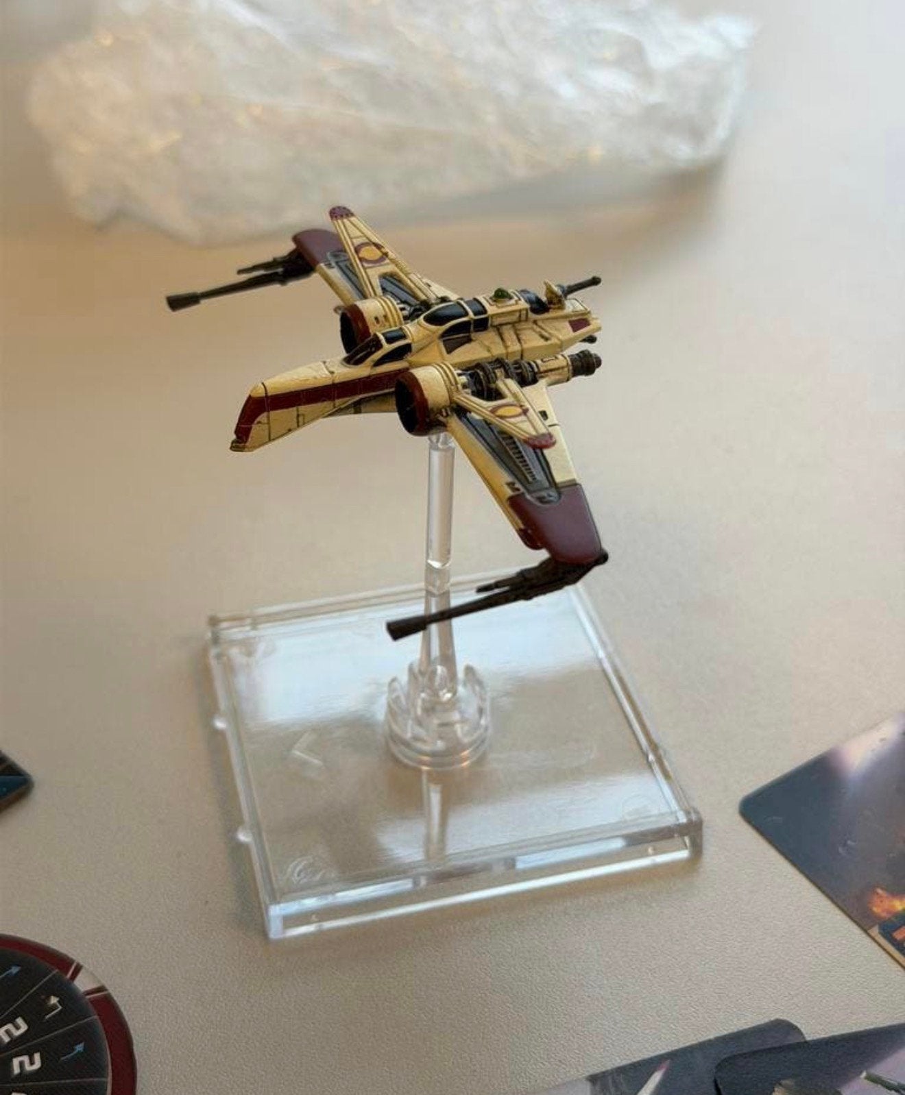 Star Wars X-Wing ARC-170 Starfighter Republic Miniature set, Ophalen of Verzenden, Zo goed als nieuw, Beeldje of Buste