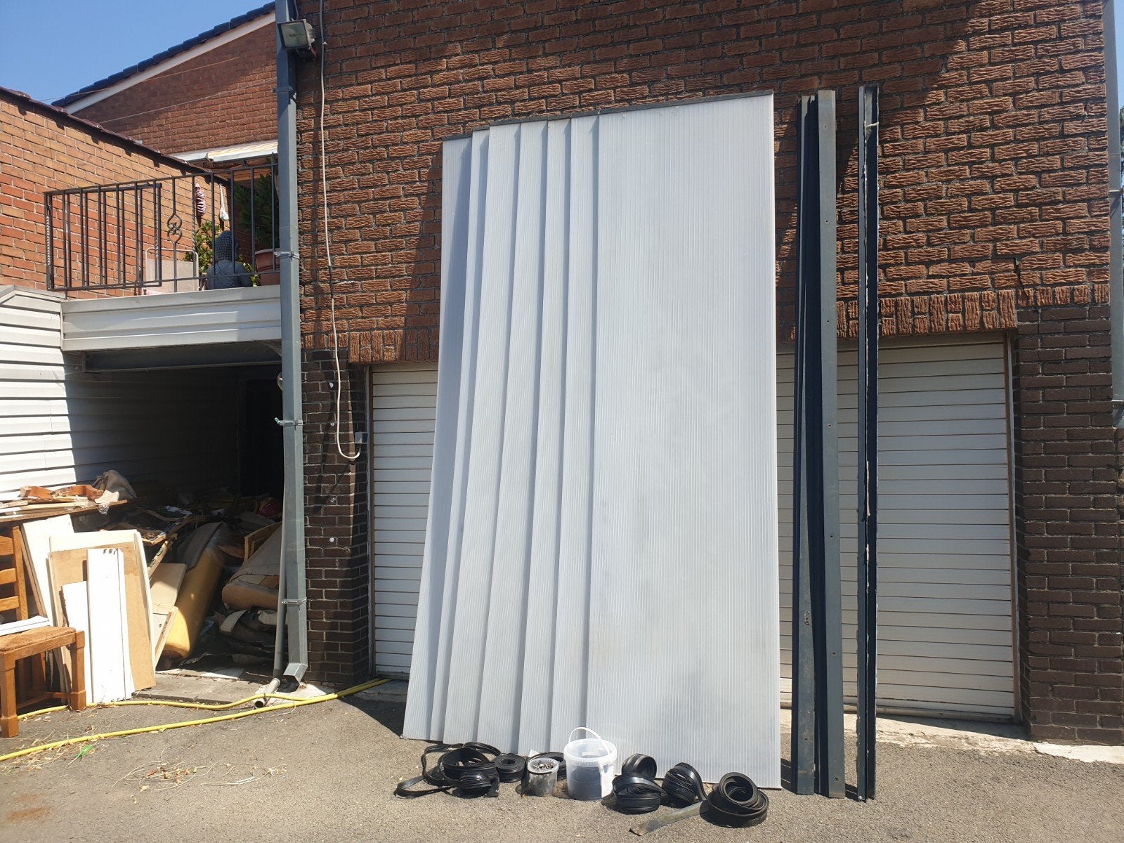 Polycarbonaat dak compleet, Ophalen