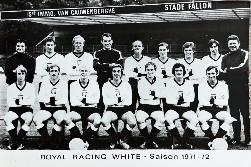 Carte d'équipe Royal Racing White - Saison 1971/1972 - RWDM, Envoi, Comme neuf, Cartes de joueur