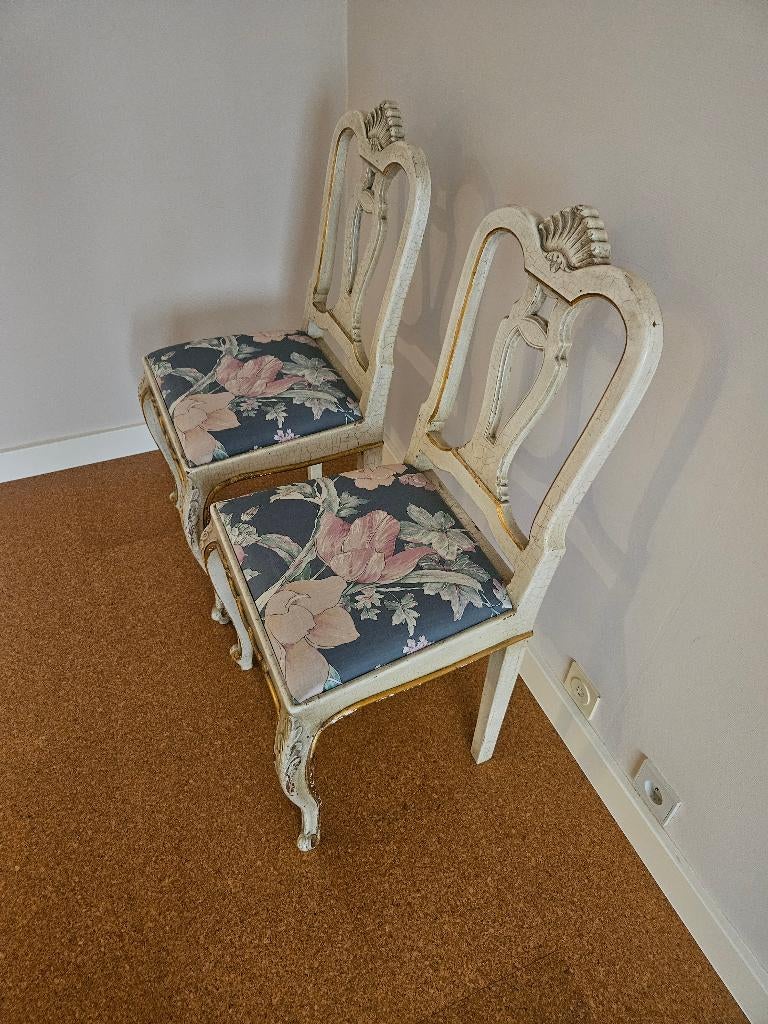 stoelen, Huis en Inrichting, Stoelen, Ophalen, Gebruikt, Twee, Stof