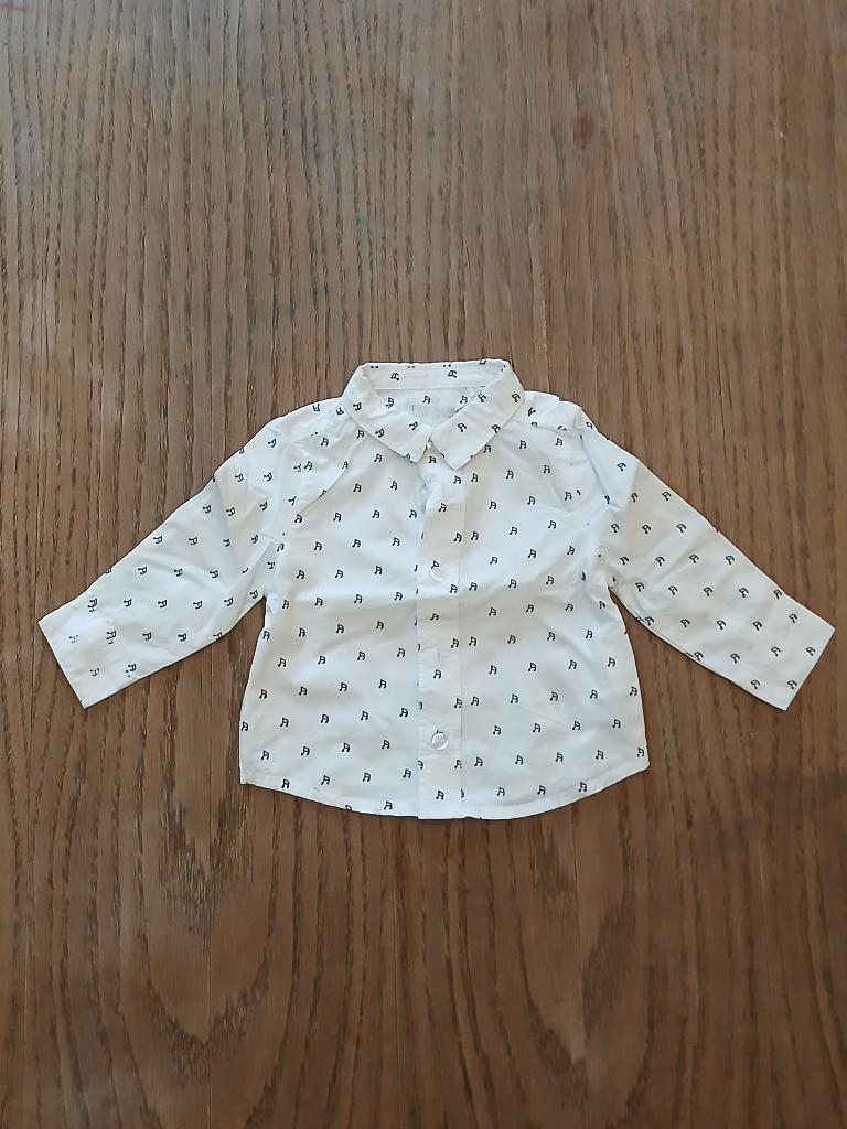 Cuddles & Smiles Wit Overhemd Muzieknoten - Maat 68, Cuddles & smile, Ophalen of Verzenden, Zo goed als nieuw, Overhemdje of Bloesje