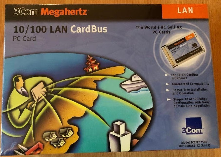 3Com Megahertz 3CCFE575BT LAN Cardbus ctrl laptop (NIEUW), Computers en Software, Netwerkkaarten, Ophalen, Nieuw, Intern, 3com