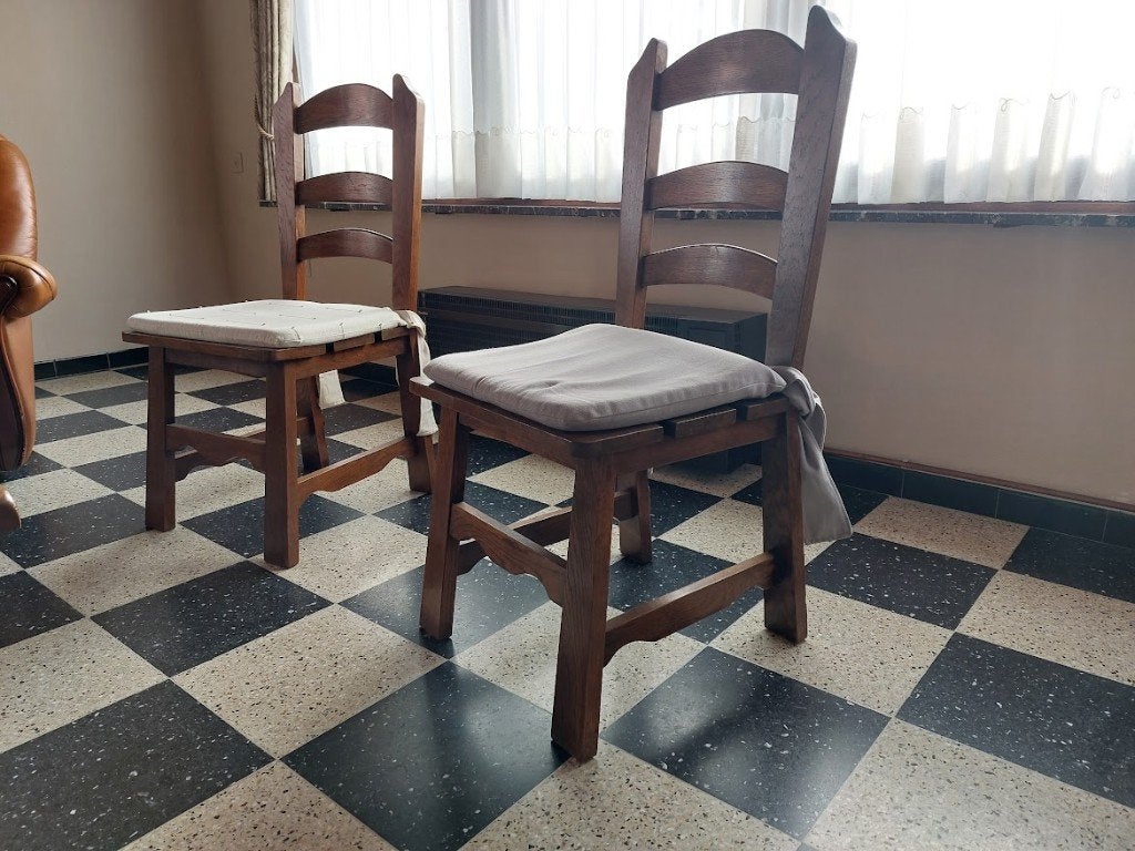 Massief eiken stoelen, Maison & Meubles, Enlèvement, Comme neuf, Bois