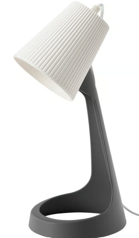 2x IKEA SVALLET Bureaulamp met lampen, Blanc, Comme neuf, Enlèvement, Scandinave