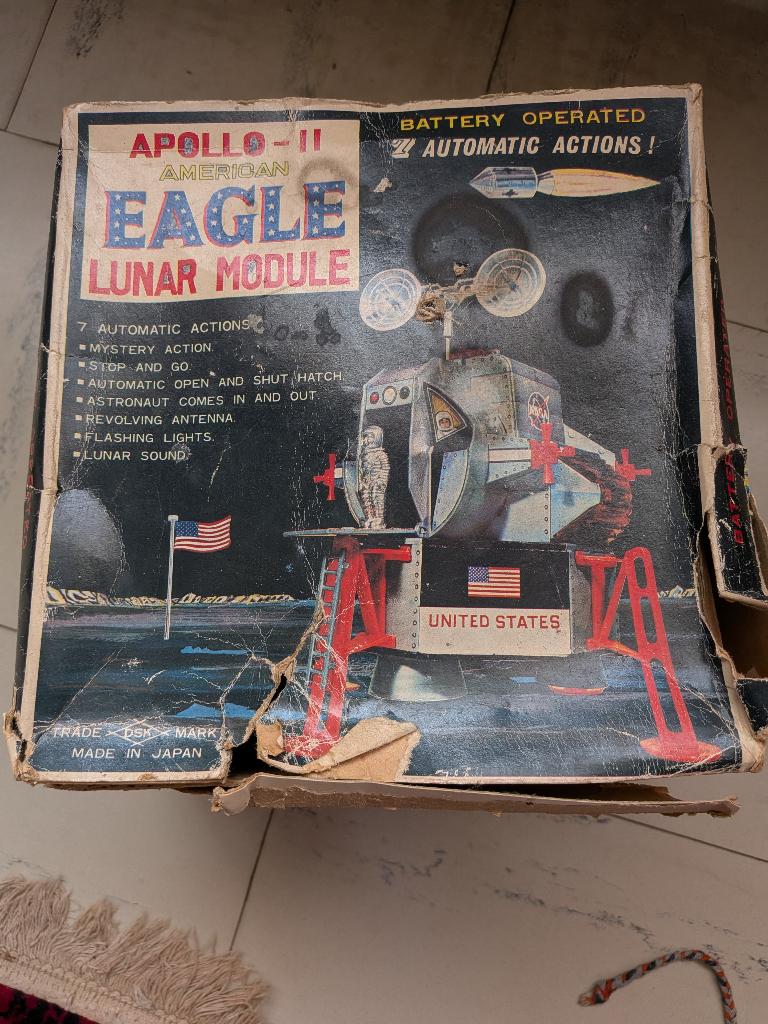 Apollo-II Eagle Lunar Module - Vintage blikken speelgoed, Verzamelen, Ophalen of Verzenden, Gebruikt, Schaalmodel