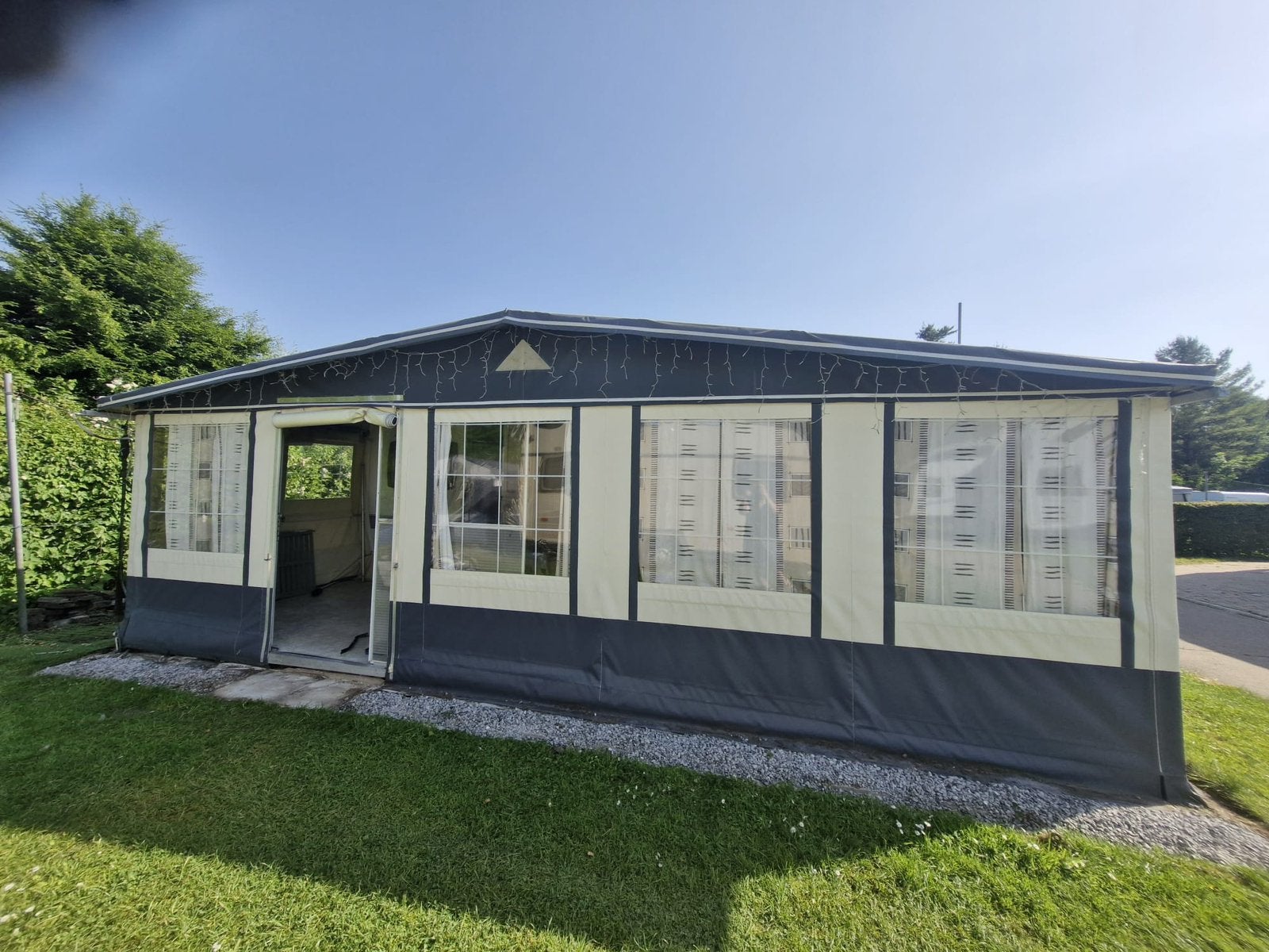 Voortent vercovan, Caravanes & Camping, Auvents, Comme neuf, Autres marques, PVC, Enlèvement