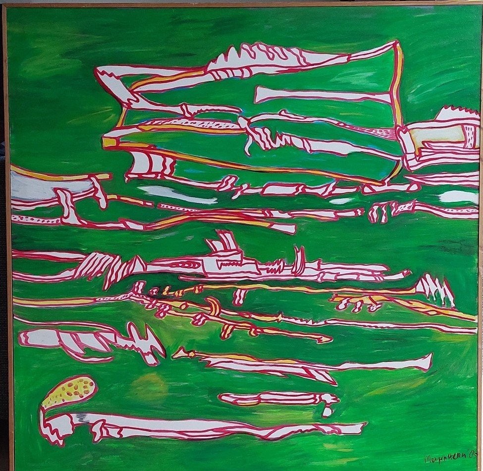 peinture acrylique - Agnes Morgenstern - 1985, Enlèvement