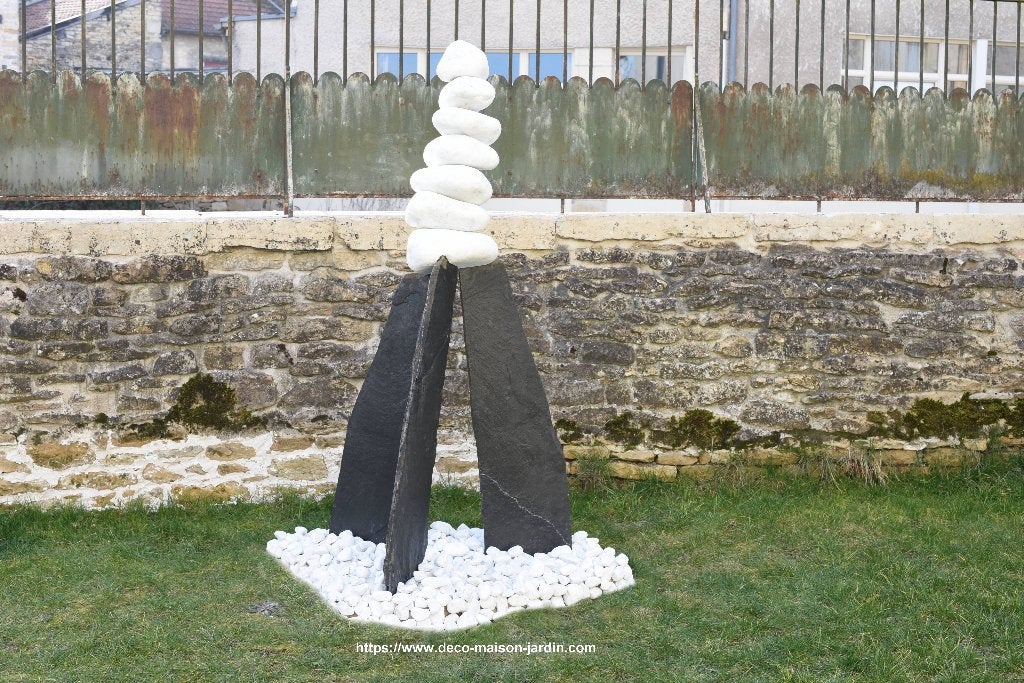 Sculpture en Marbre et Ardoise – Statue Jardin, Enlèvement ou Envoi, Pierre