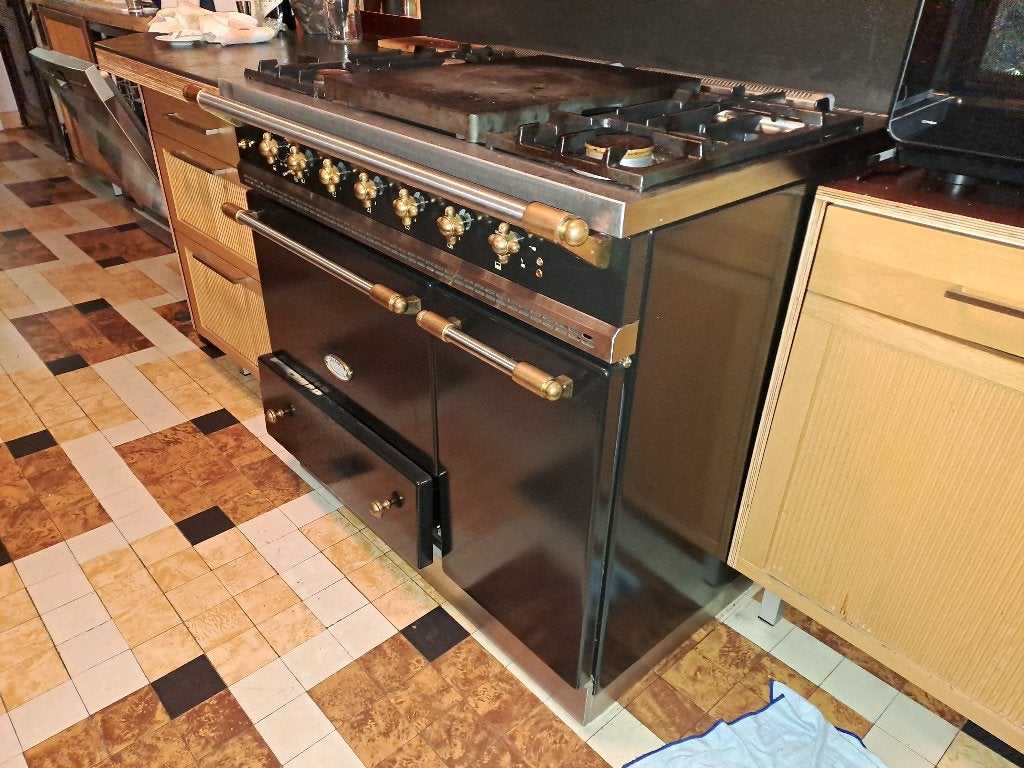 fourneau tradition Lacanche noir 100 cm, Gaz, Utilisé, À Poser, 5 zones de cuisson ou plus