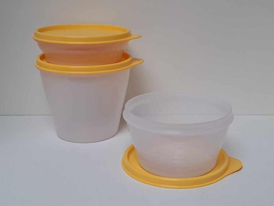 Tupperware™ « Set Classico » 250 - 500 - 800 ml - jaune, Envoi, Neuf, Jaune, Récipient ou Bol