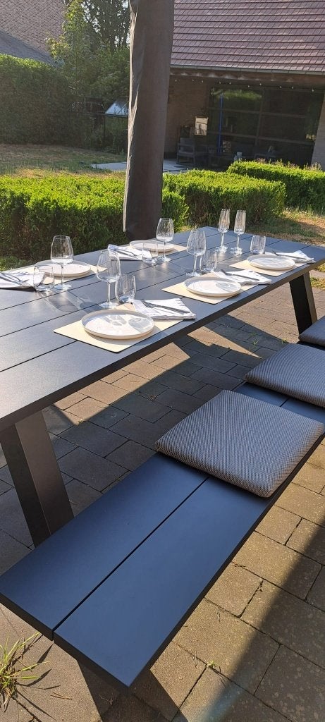 Tuintafel / picknicktfafel Bristol Norma 3 meter, Tuin en Terras, Tuintafels, Nieuw, Rechthoekig, Aluminium, Ophalen