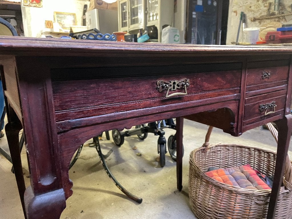 bureau art nouveau 1920 table d'études table en bois, Antiquités & Art, Enlèvement
