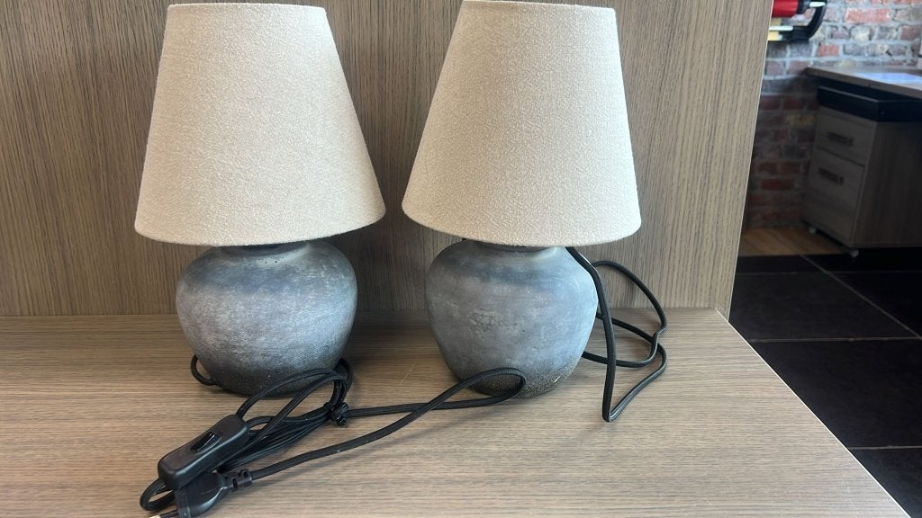 Set van 2 nachtlampjes, Huis en Inrichting, Ophalen, Met schakelaar, 30 cm, Zo goed als nieuw