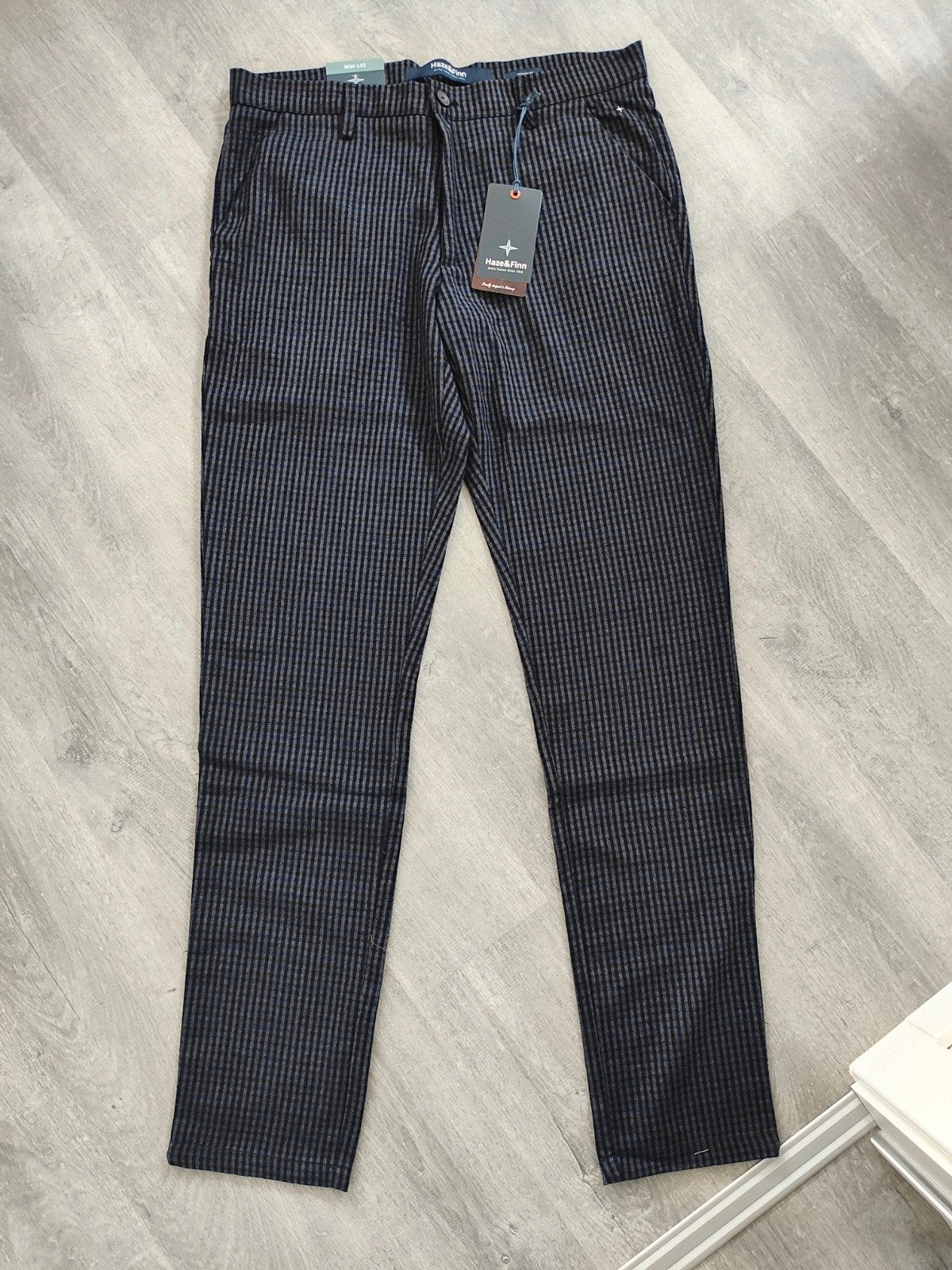 Heren gekleed broek haze&Finn, Blauw, Nieuw, Ophalen of Verzenden, W33 - W34 (confectie 48/50)