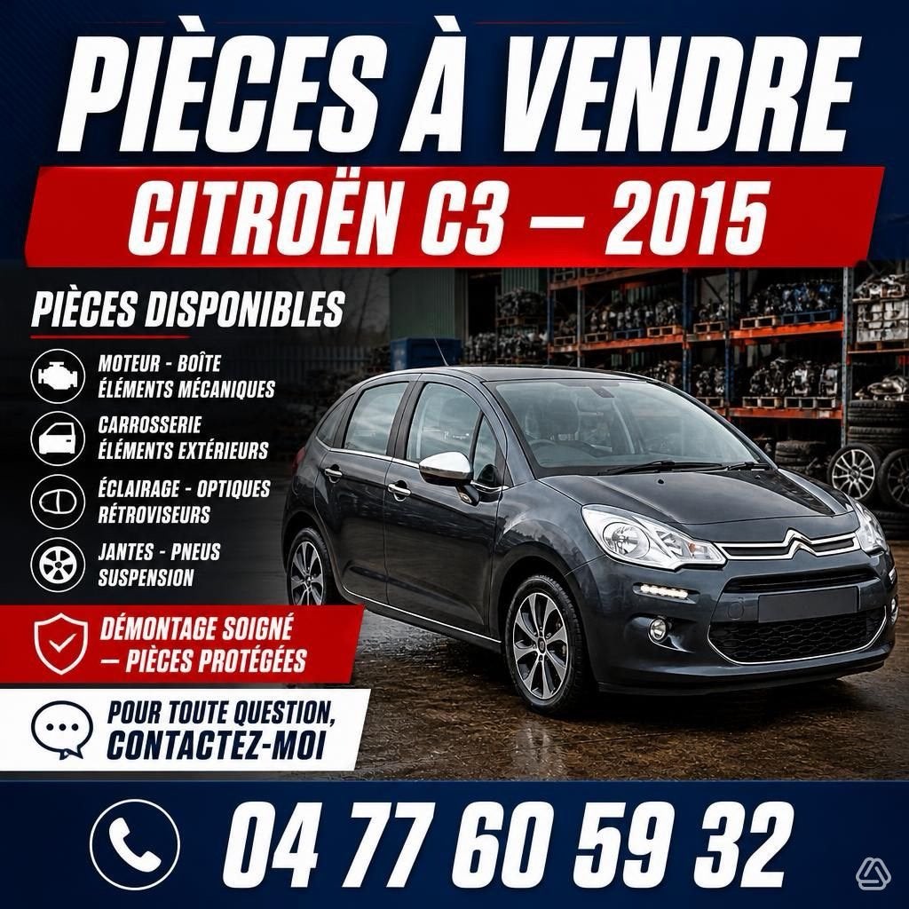 Toute pieces citroen c3 2015, Autos : Pièces & Accessoires, Enlèvement, Citroën