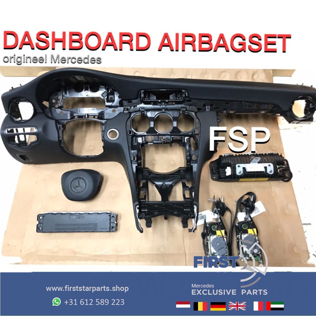 W205 C205 C43 AMG dashboard airbag set Mercedes C Klasse 201, Utilisé, -, -, Enlèvement ou Envoi