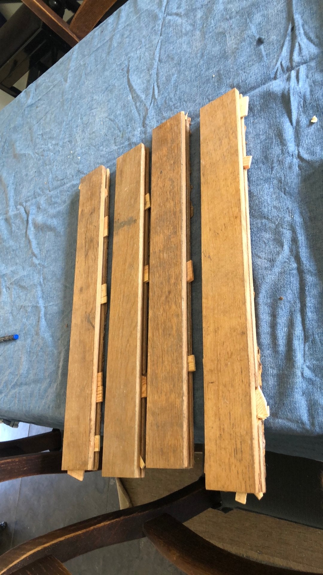 Eiken visgraat parket 21m2, Ophalen, Zo goed als nieuw, Eiken