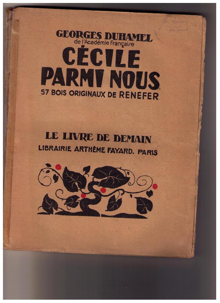 Georges Duhamel, Cécile parmi nous, Le livre de demain 1941, Boeken, Verzenden, Gelezen, Georges Duhamel