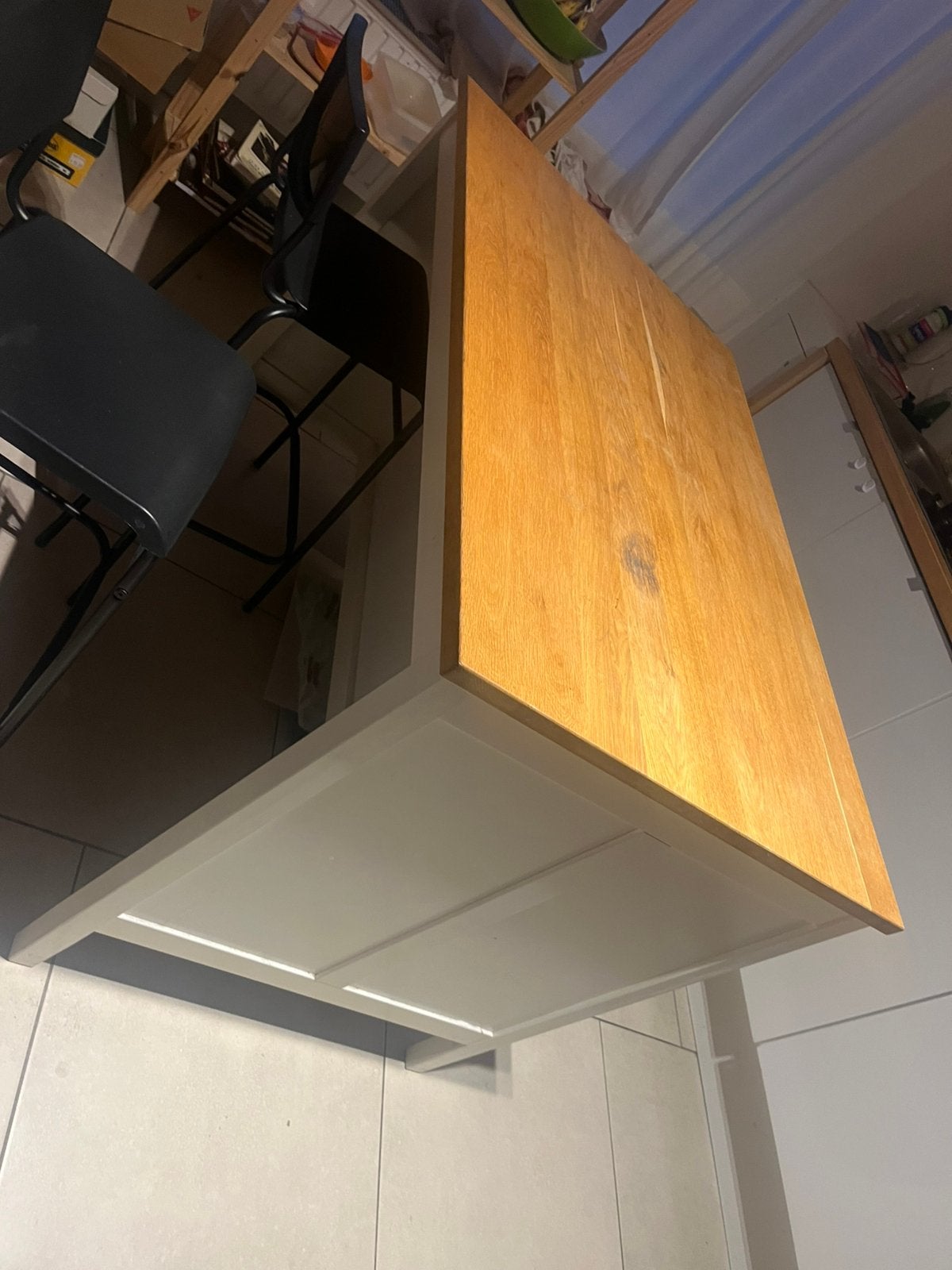 IKEA TORNVIKEN keukeneiland – wit/bruin, Huis en Inrichting, Keuken | Keukenelementen, Ophalen, Gebruikt, 100 tot 150 cm, Wit