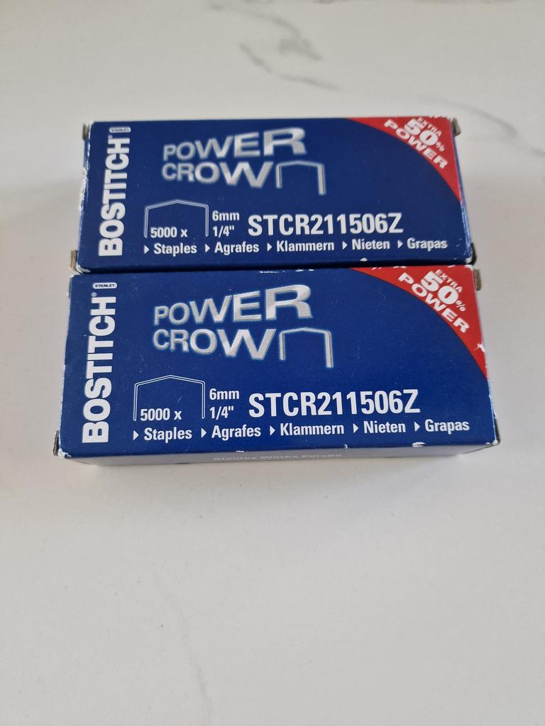 Bostitch PowerCrown nietjes 6mm 2 dozen 5000 stuks per doos, Enlèvement