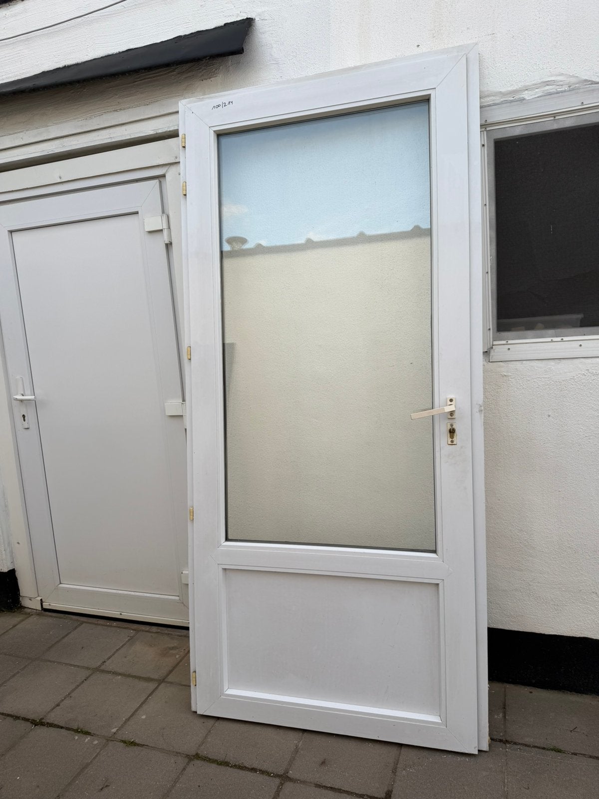 PVC DEUR DUBBELGLAS THUIS LEVERBAAR, Doe-het-zelf en Bouw, Ophalen, Zo goed als nieuw