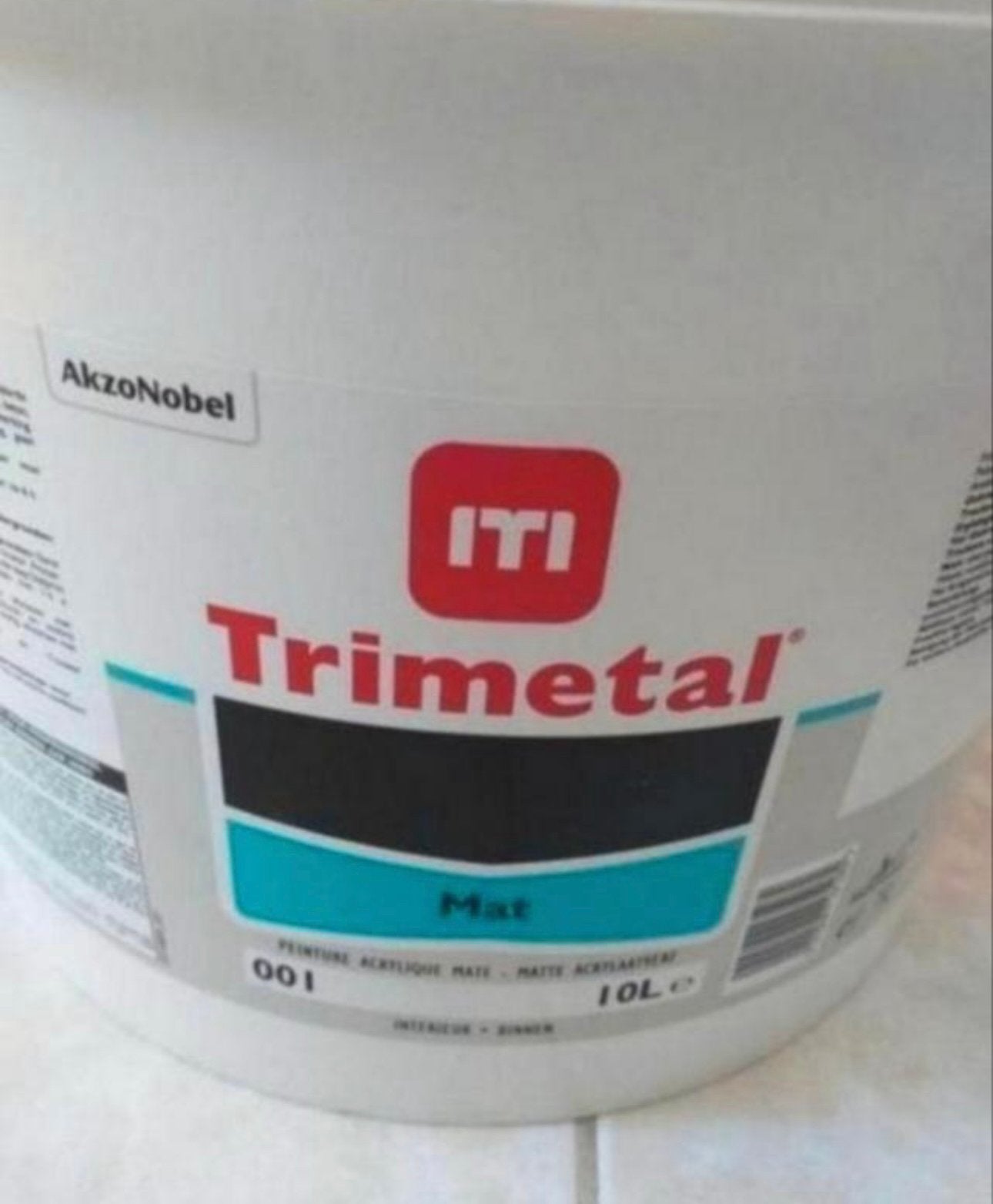 Trimetal wit mat 10L voor binnen, nieuw., Doe-het-zelf en Bouw, Ophalen, Nieuw, Wit