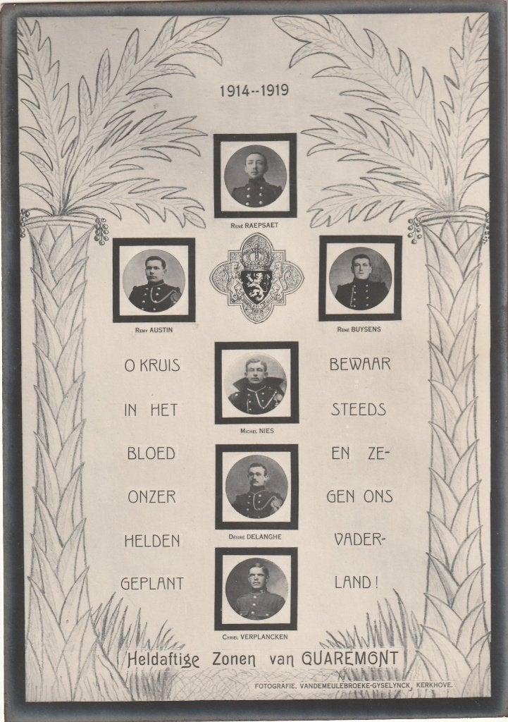 ROUWKAART QUAREMONT 14 - 19 GESNEUVELDEN, Verzamelen, Bidprentjes en Rouwkaarten, Ophalen of Verzenden, Rouwkaart
