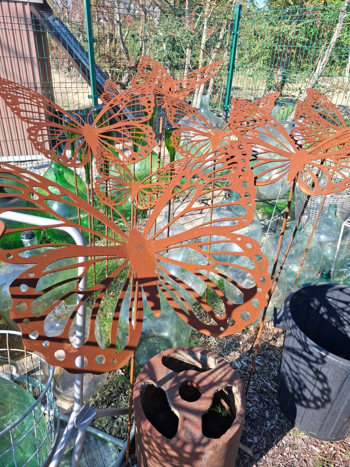 Vlinders Cortenstaal 3mm dikte! 40 - 60 & 80cm!Tuindecoratie, Tuin en Terras, Ophalen