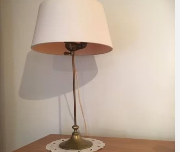 lampe vintage (commode), Beige, Avec abat-jour, Vintage, Enlèvement ou Envoi