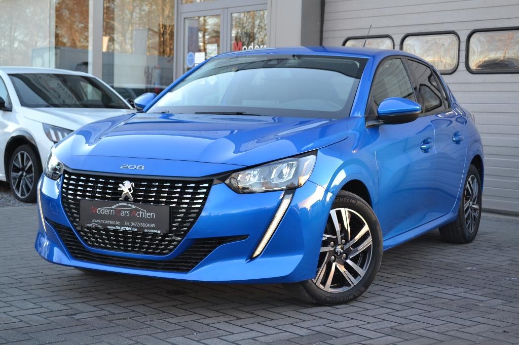 Peugeot 208 1.2 Benzine automaat * Carplay * Camera, Auto's, Stof, 1199 cc, Blauw, Bedrijf