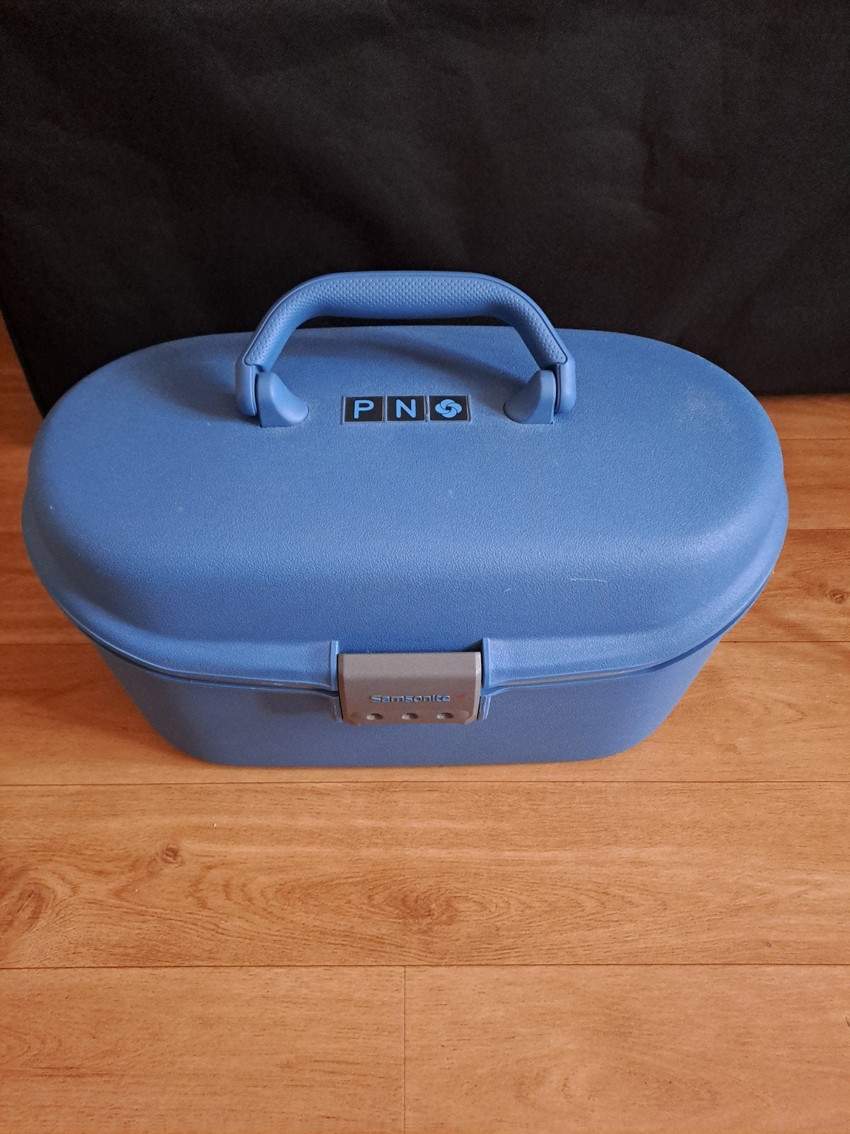 Beautycase samsonit bleu moyen en très bel état, Handtassen en Accessoires, Beautycases, Ophalen, Gebruikt, Blauw, Met slot