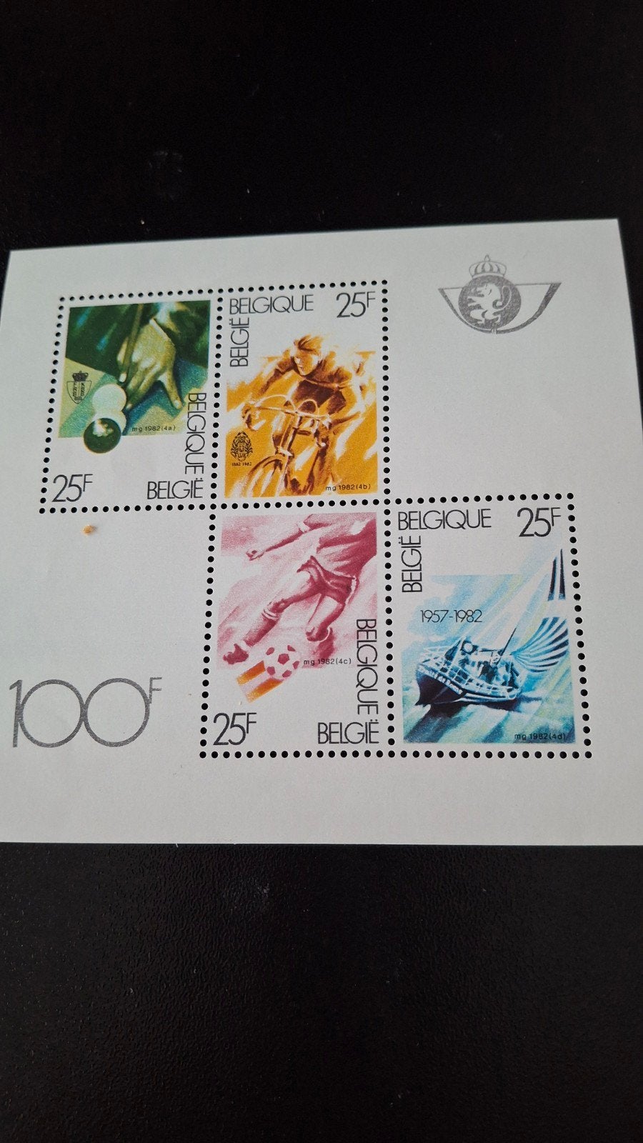 Timbres de Belgique sports 1957/1982-25 ans, Timbres & Monnaies, Timbres | Surinam, Enlèvement ou Envoi, Non oblitéré