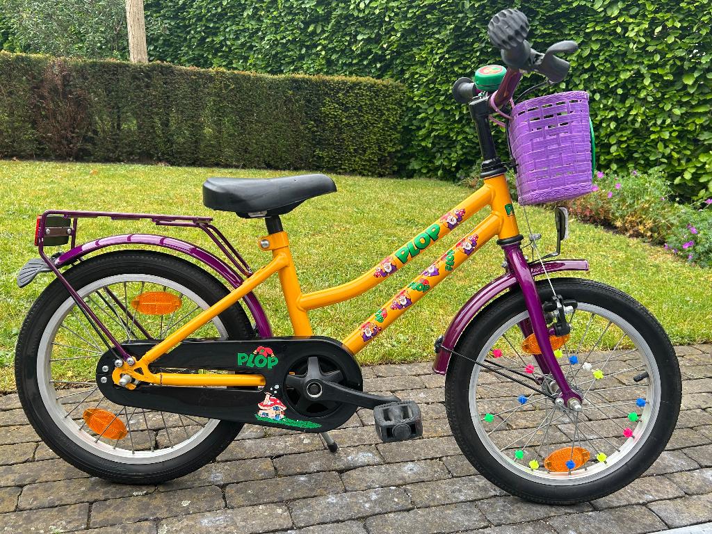 Kinderfietsje, Terugtraprem, Zijwieltjes, 16 tot 20 inch, Zo goed als nieuw