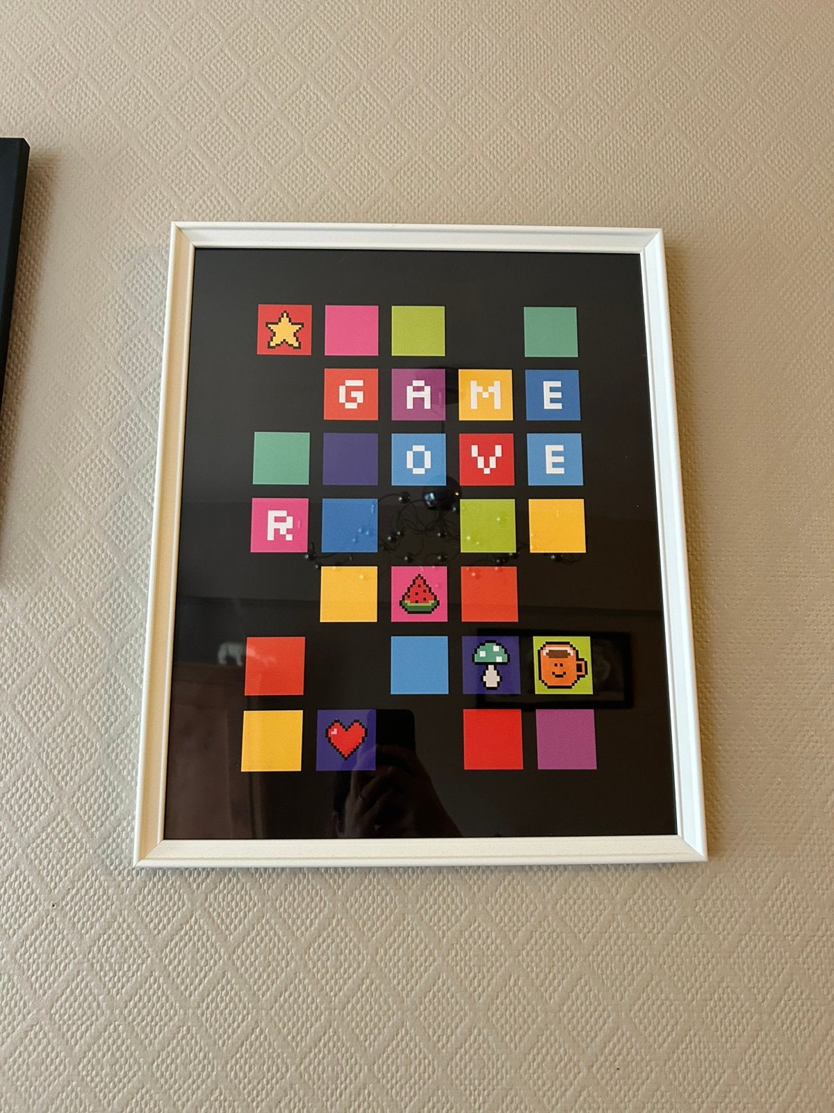 Groot spel op een pixelartbord, Ophalen