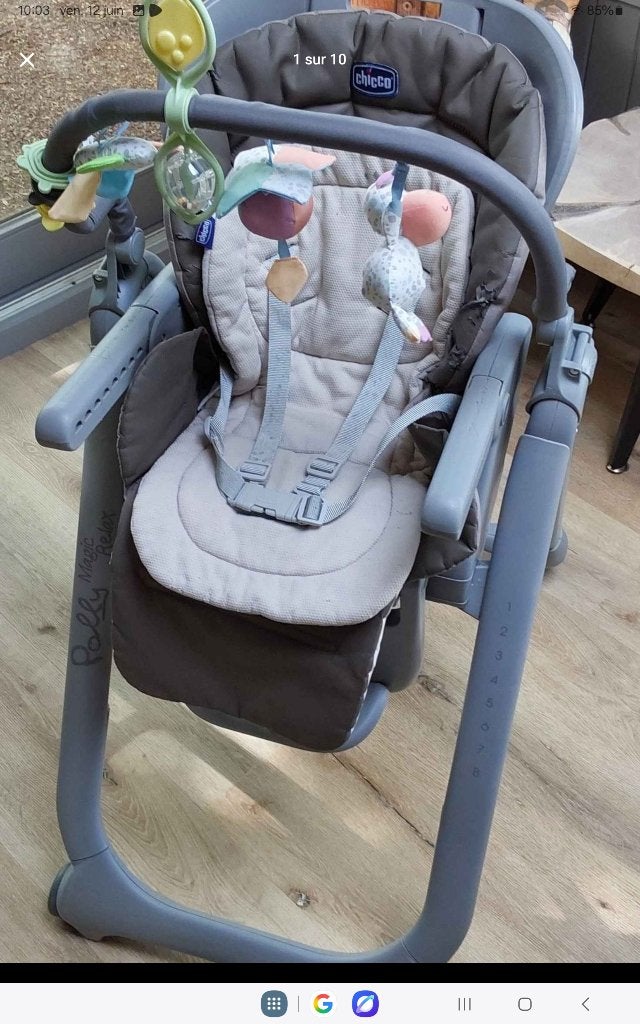 Chaise haute bébé Polly Magic Relax (Chicco), Enfants & Bébés, Chaises pour enfants, Enlèvement, Utilisé, Chaise évolutive