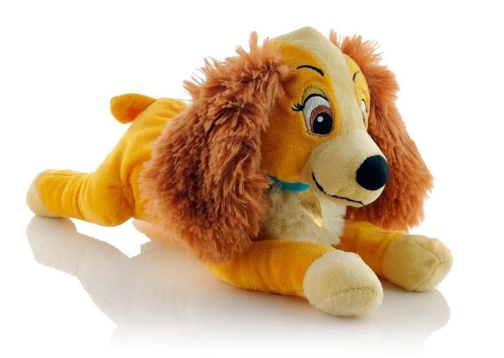 Lady pluche Knuffel met Geluid - Lady en de Vagebond Disney, Disney, Nieuw, Middelgroot (20 tot 80 cm), Bruin