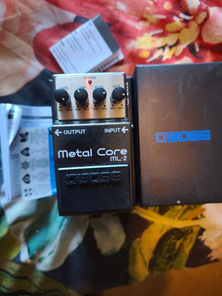 Boss metalcore ml2 pedaal met adapter, Muziek en Instrumenten, Effecten, Ophalen of Verzenden, Zo goed als nieuw, Distortion, Overdrive of Fuzz