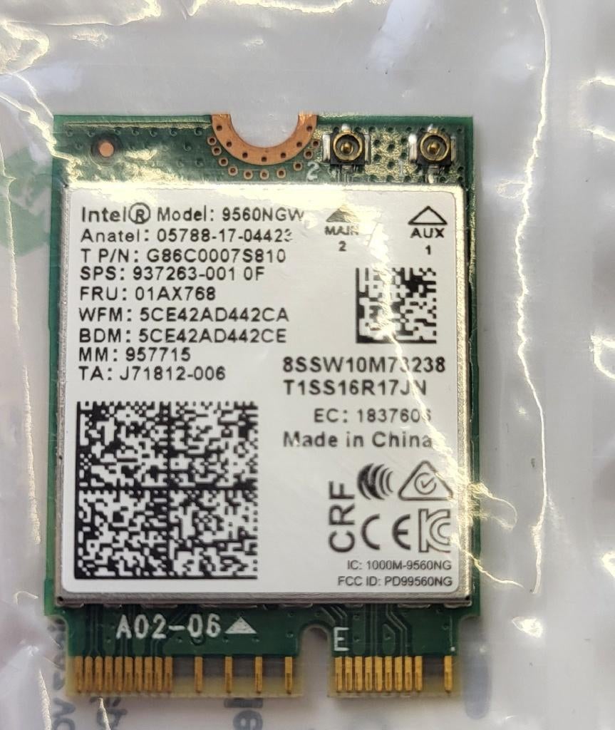 Asus Intel 9560NGW Carte Wi-Fi, Enlèvement ou Envoi, Neuf, Intel, Autres types