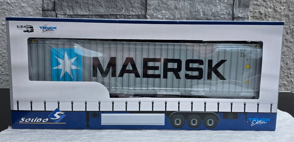 Semi container MAERSK 1/24ème solido, Hobby en Vrije tijd, Modelauto's | 1:24, Nieuw, Ophalen of Verzenden, Bus of Vrachtwagen