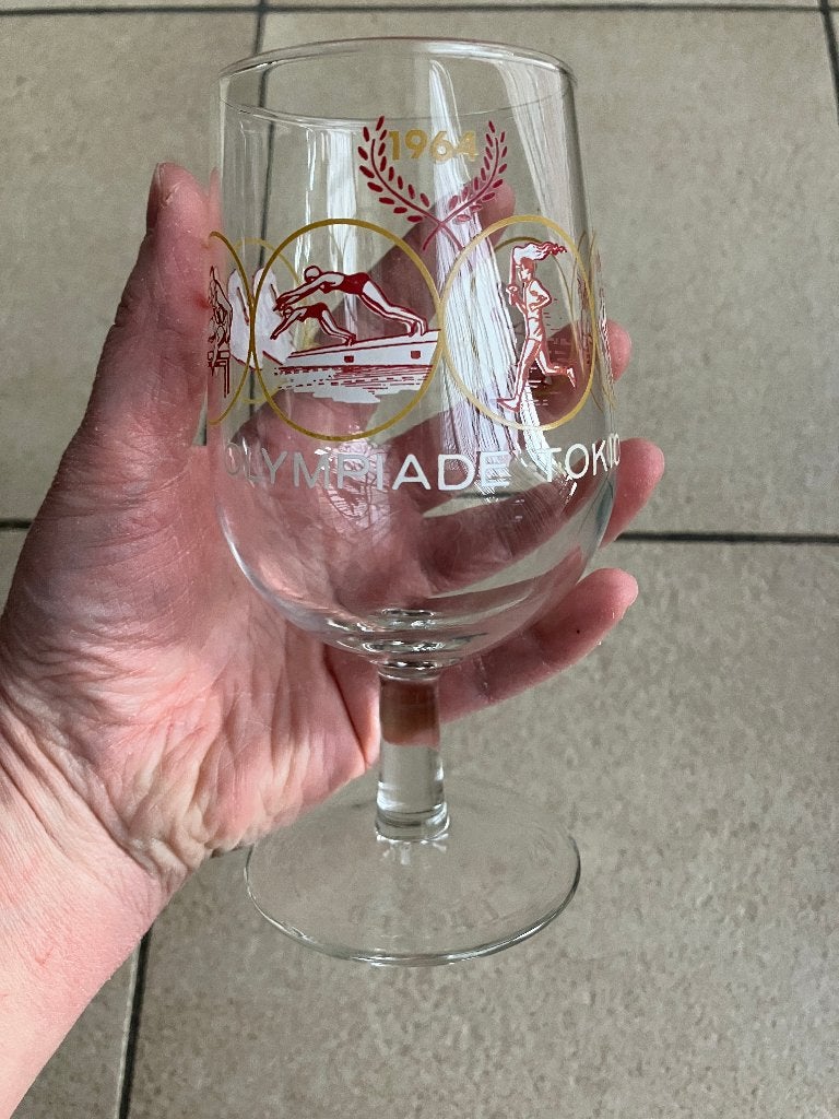 Glas Olympische Spelen Tokio 1964, Ophalen of Verzenden